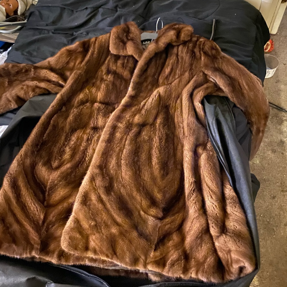 Lazare’s full length mahogany mink coat XL